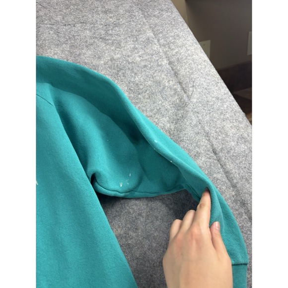 Fruit of the Loom VTG Sweatshirt Crewneck Men's 2X USA Made Blue Cotton Thrashed - Picture 3 of 12